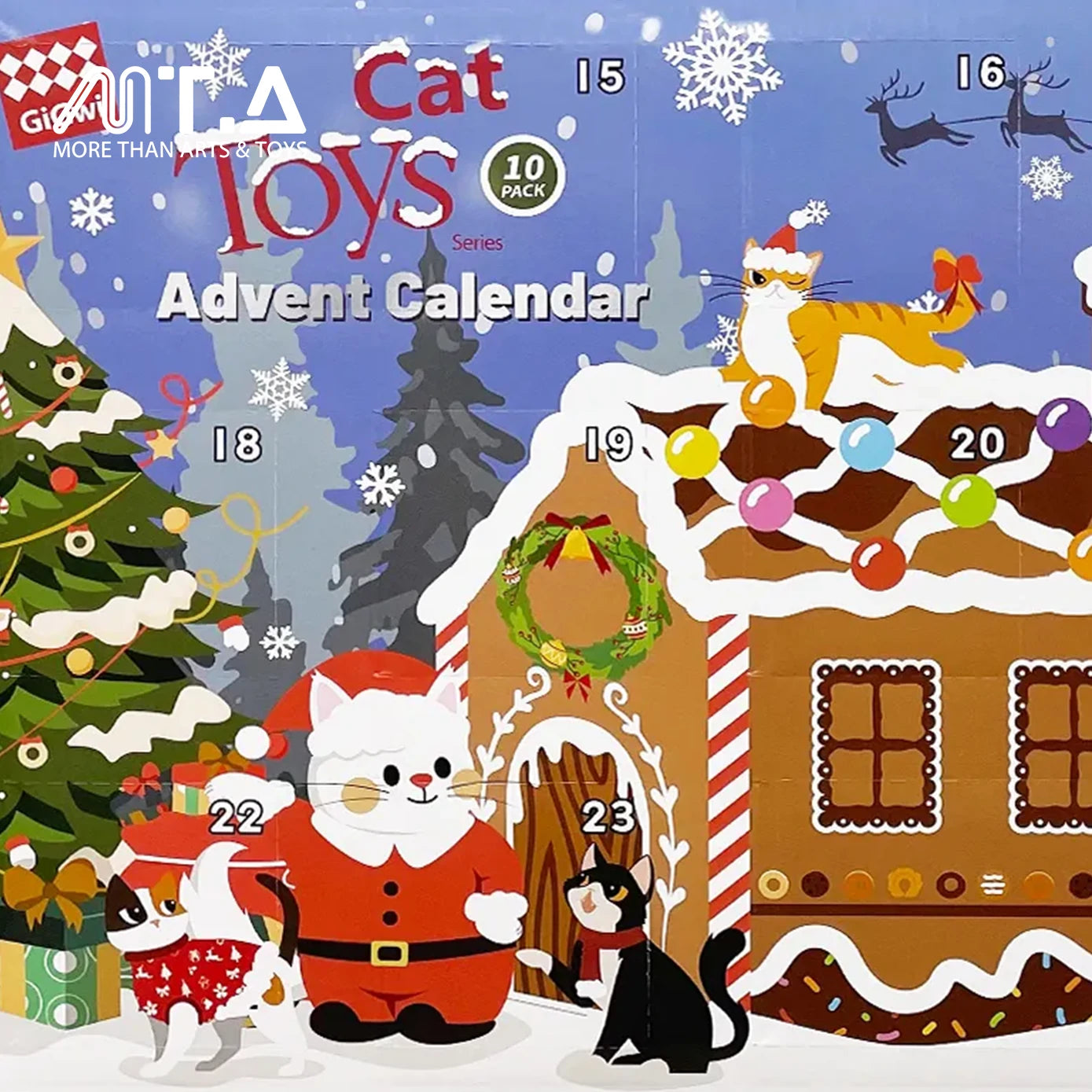 Christmas Advent Calendar Cat Toys Gift Set
