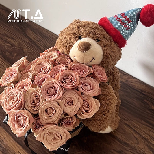 Happy Birthday Teddy Bear Plush - Blue Hat