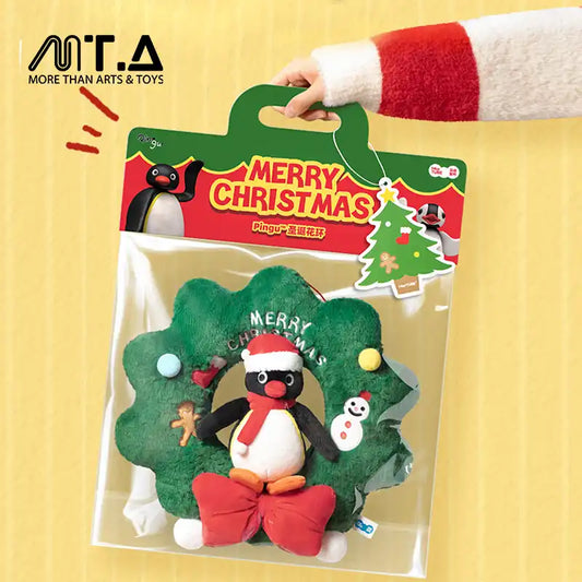 Pingu Christmas Wreath Plush Toy Christmas Gift