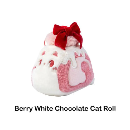 Christmas Carol Cat Swiss Roll Plush
