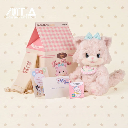 COCOTTO Mio "Strawberry Milk" Tea Time Edition - Pink Kitty Plush Doll