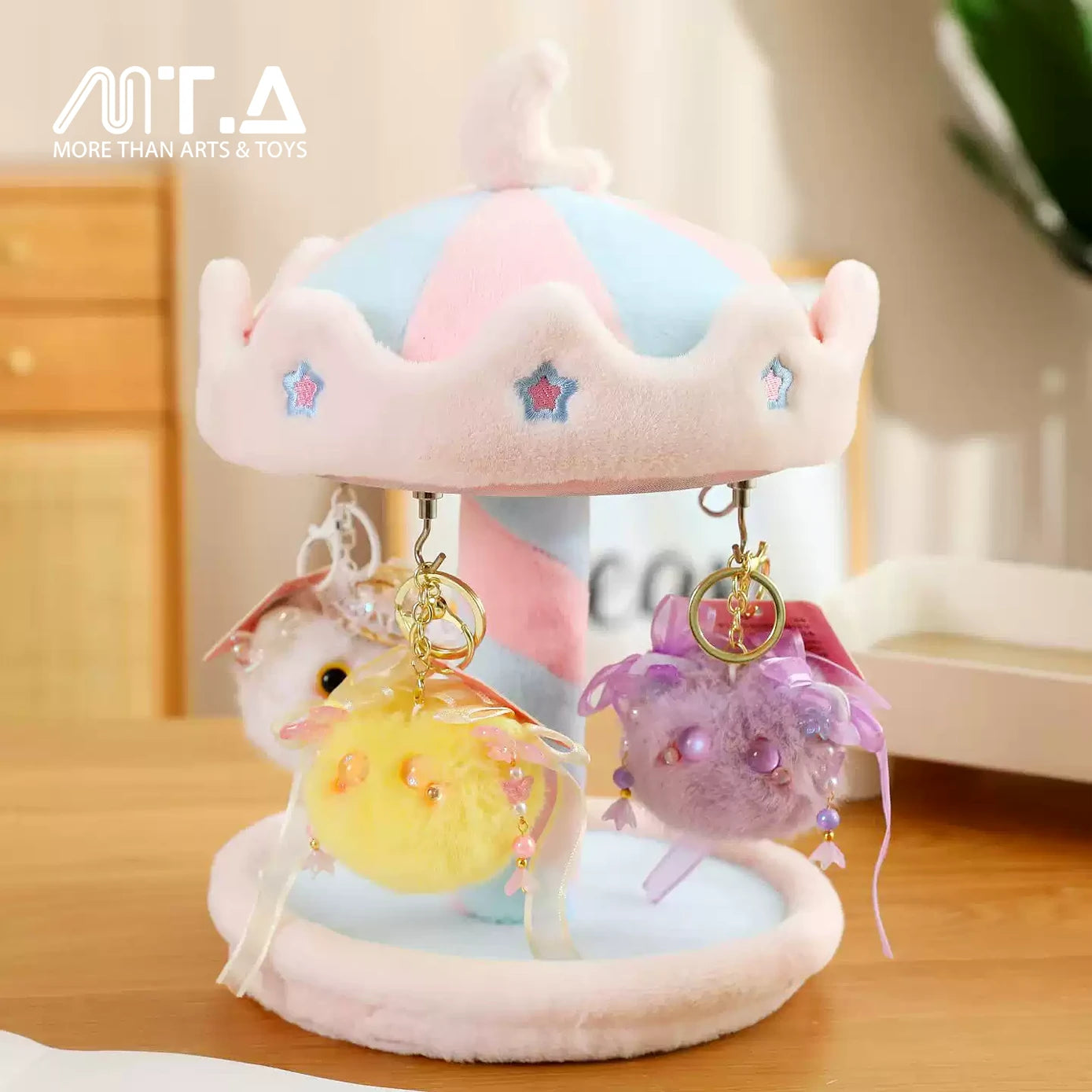 Dreamy Moonlight Carousel Plush Charm Display Stand – morethanartsandtoys