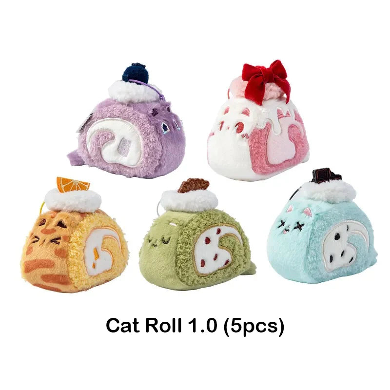 Christmas Carol Cat Swiss Roll Plush