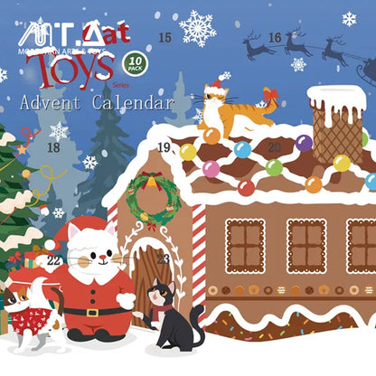 Christmas Advent Calendar Cat Toys Gift Set