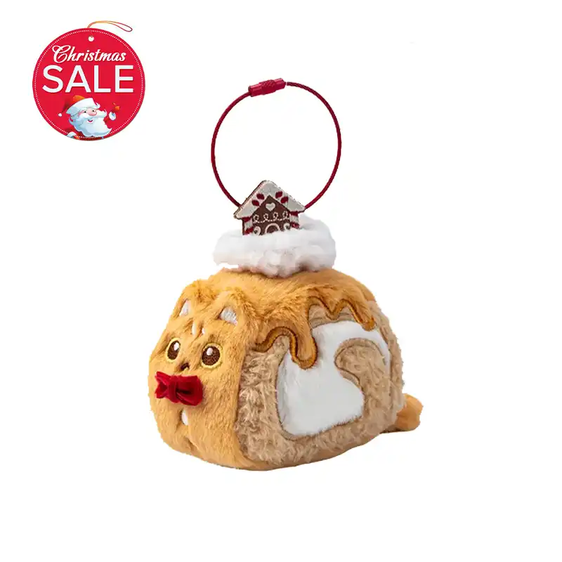 Christmas Carol Cat Swiss Roll Plush