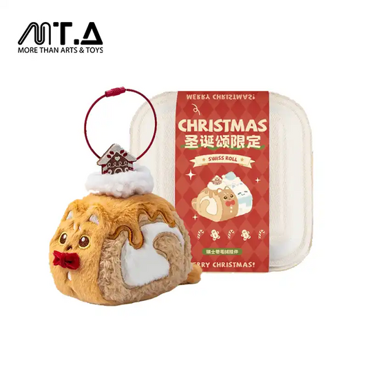Christmas Carol Cat Swiss Roll Plush