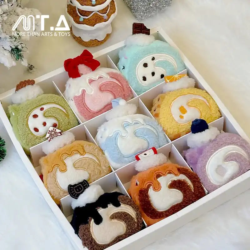 Christmas Carol Cat Swiss Roll Plush