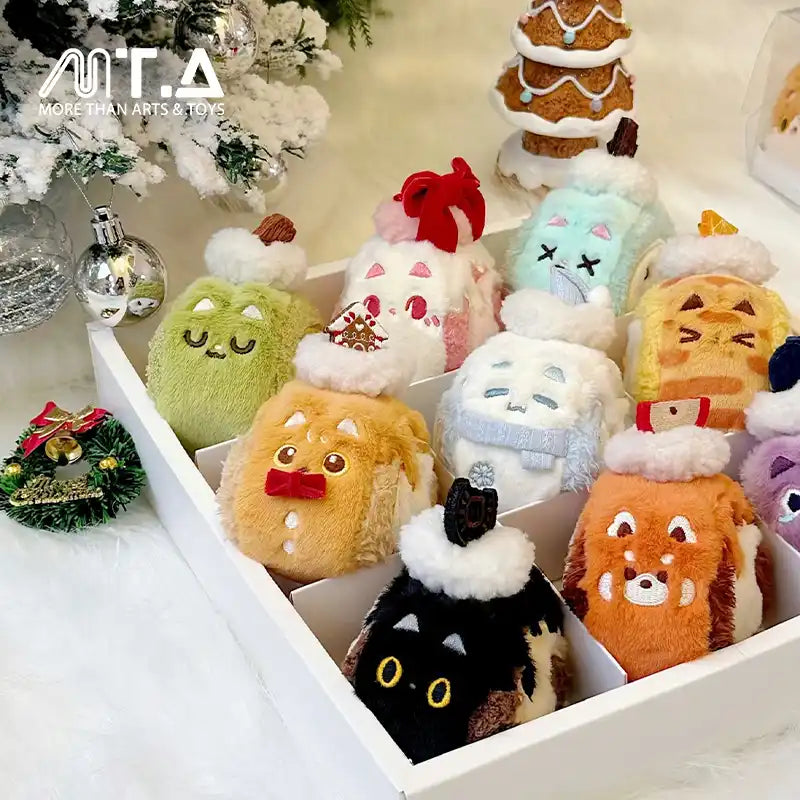 Christmas Carol Cat Swiss Roll Plush