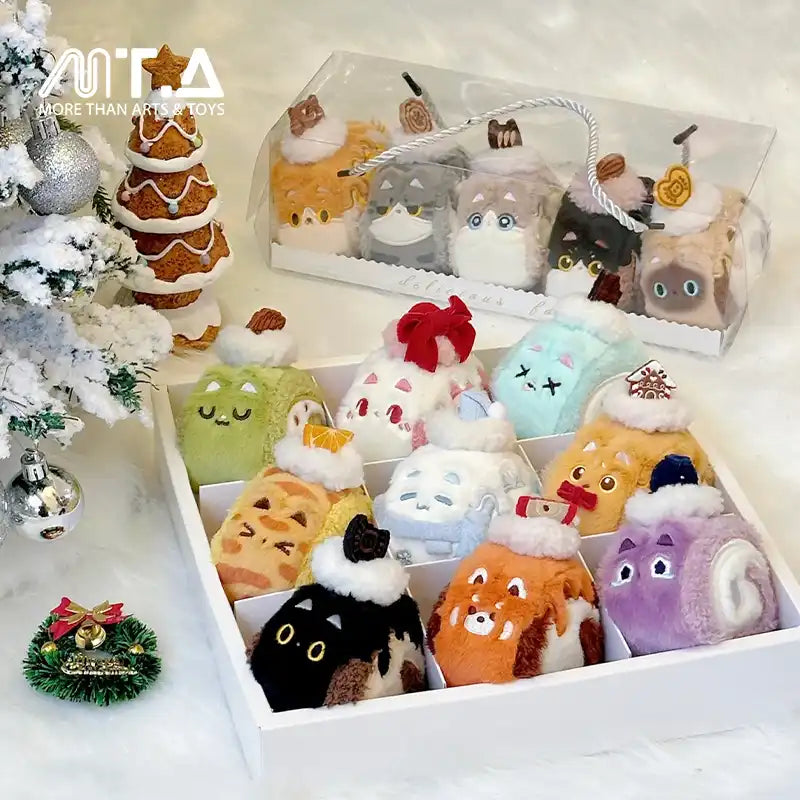 Christmas Carol Cat Swiss Roll Plush