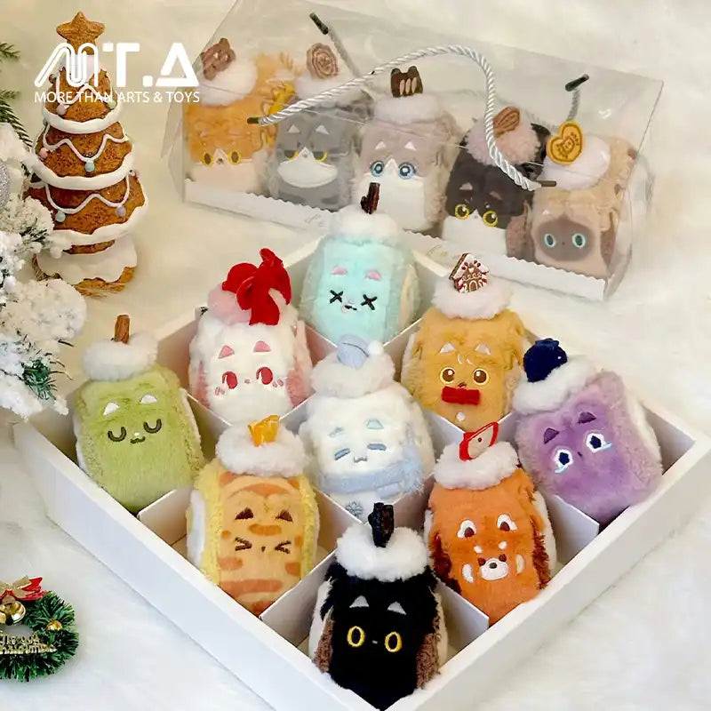 Christmas Carol Cat Swiss Roll Plush