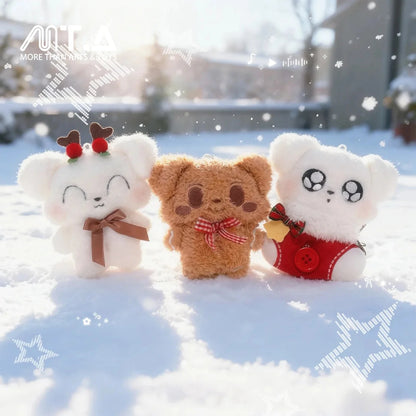 Christmas Snowy Night Dressed Puppy Plush Clip Blind Box