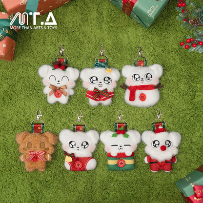 Christmas Snowy Night Dressed Puppy Plush Clip Blind Box