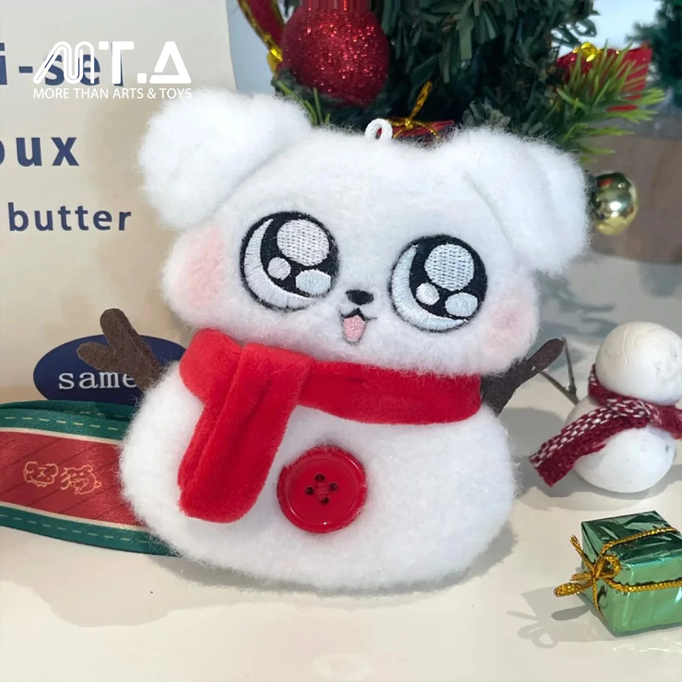 Christmas Snowy Night Dressed Puppy Plush Clip Blind Box