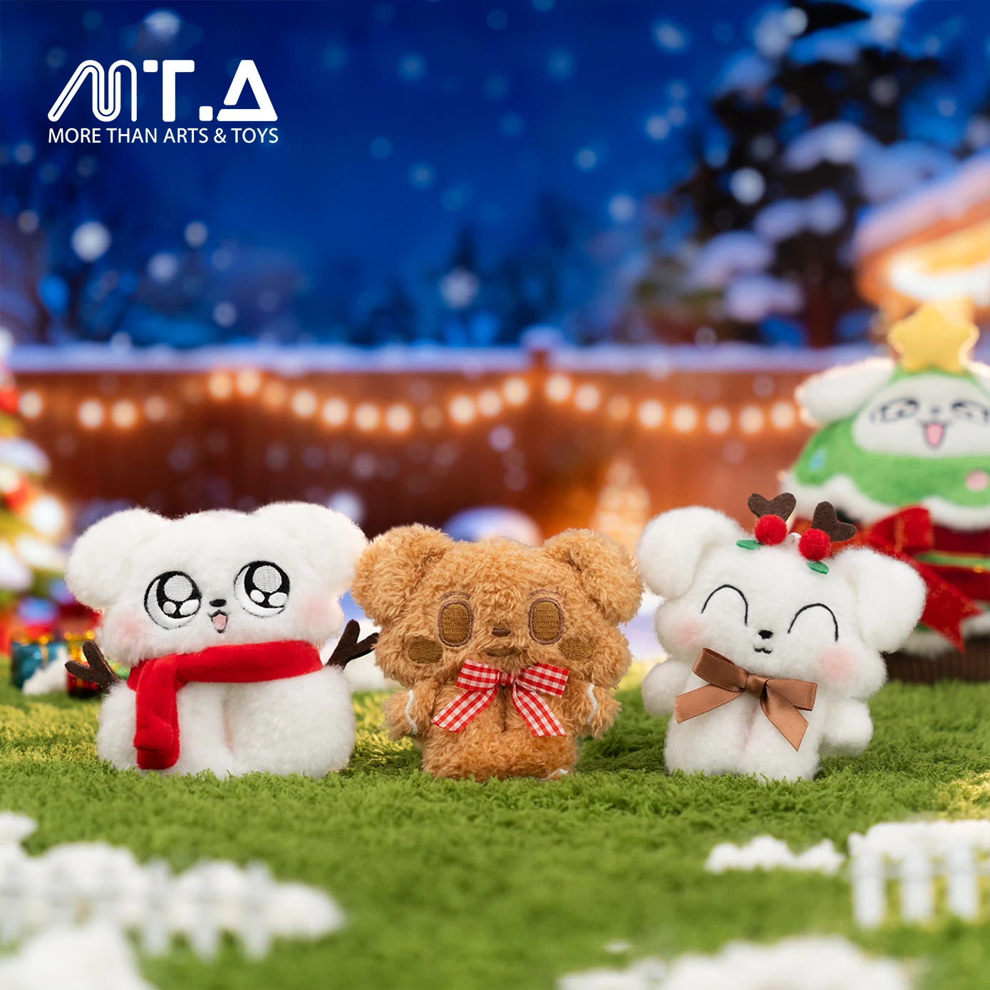 Christmas Snowy Night Dressed Puppy Plush Clip Blind Box