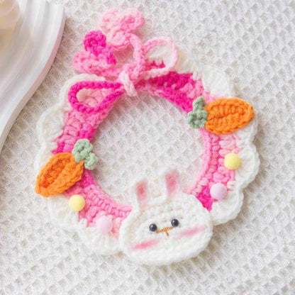 Colorful Crochet Bib Collar for Plushies & Small Pets