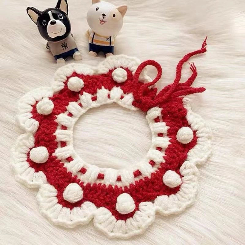 Colorful Crochet Bib Collar for Plushies & Small Pets