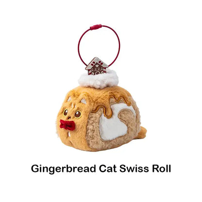 Christmas Carol Cat Swiss Roll Plush