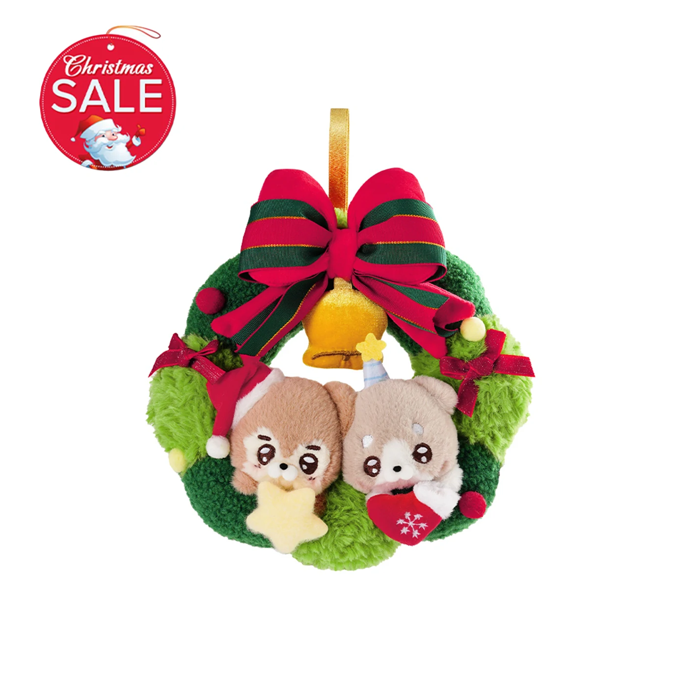 Handspupu Christmas Eve Series Wreath Puppy Plush Pendant