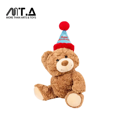 Happy Birthday Teddy Bear Plush - Blue Hat
