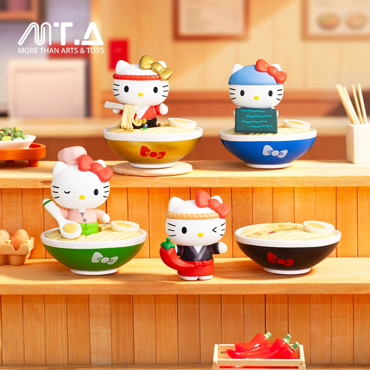 Hello Kitty Style Ramen Hall Series Bubble Bean Blind Box
