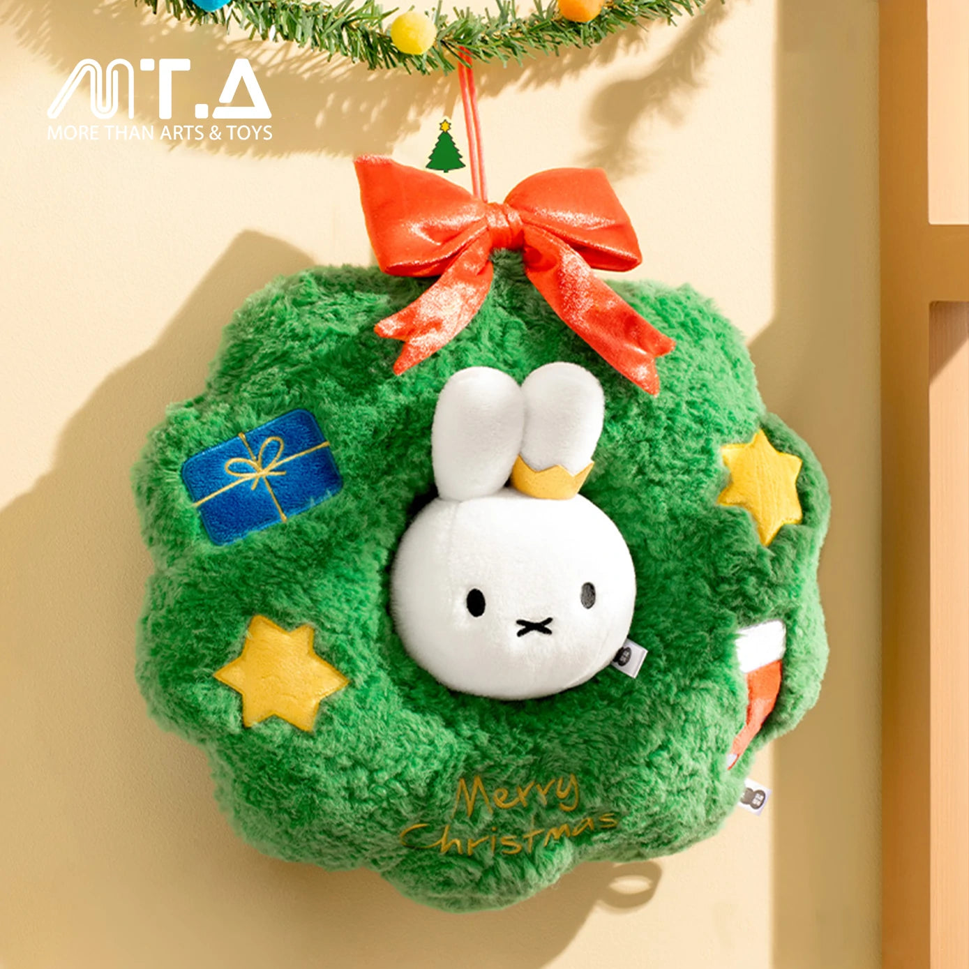 Miffy Winter Series Christmas Tree Cushion & Wreath Plush Decor