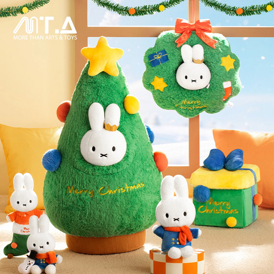 Miffy Winter Series Christmas Tree Cushion & Wreath Plush Decor