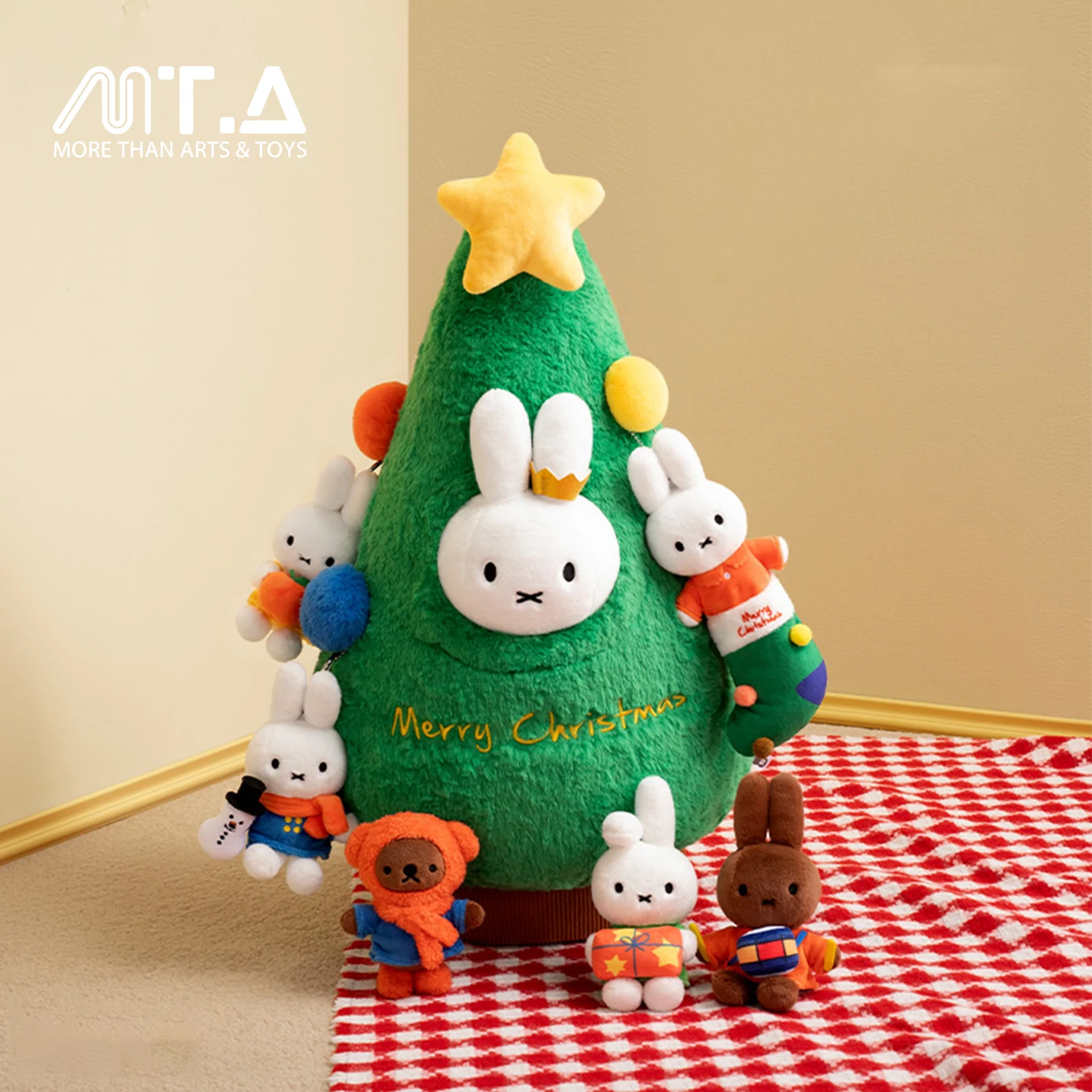 Miffy Winter Series Christmas Tree Cushion & Wreath Plush Decor
