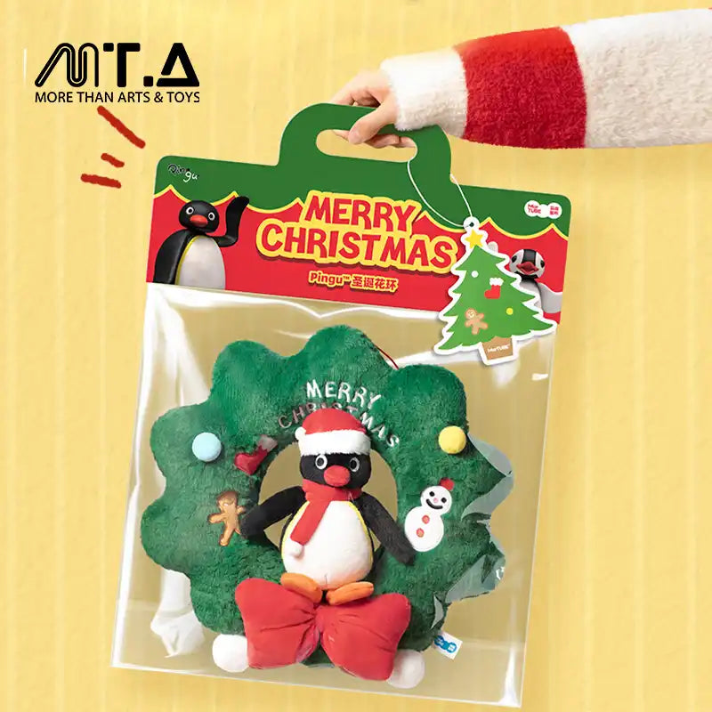 Pingu Christmas Wreath Plush Toy Christmas Gift