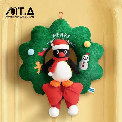 Pingu Christmas Wreath Plush Toy Christmas Gift