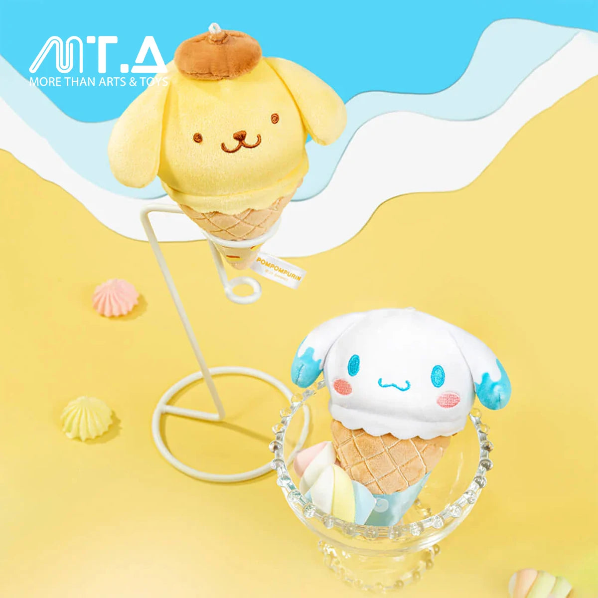 Sanrio Characters Ice Cream Cone Series Plush Relaxing Toy Blind Bag