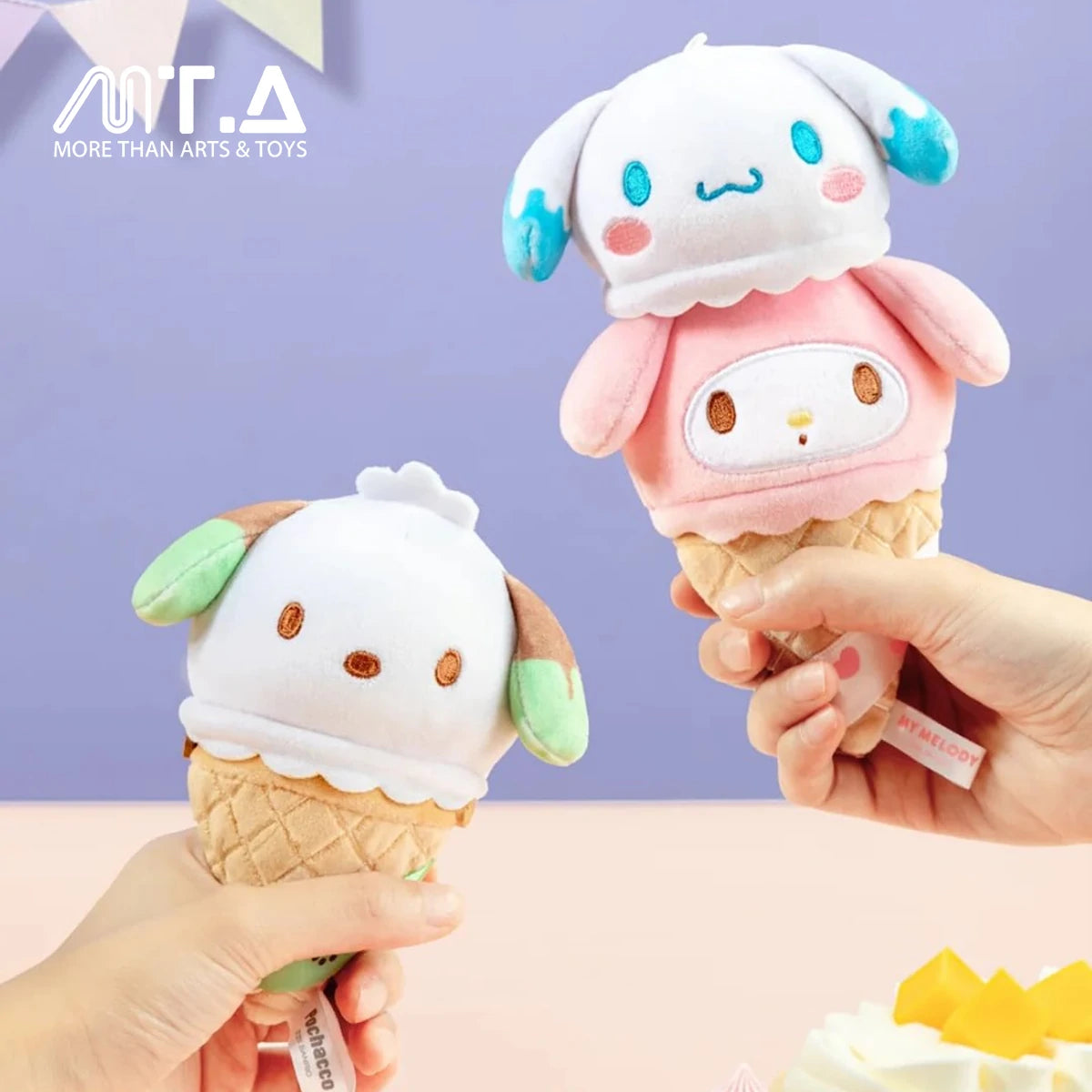 Sanrio Characters Ice Cream Cone Series Plush Relaxing Toy Blind Bag