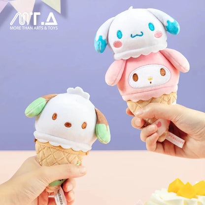 Sanrio Characters Ice Cream Cone Series Plush Relaxing Toy Blind Bag
