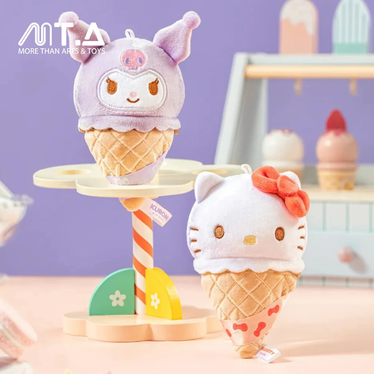 Sanrio Characters Ice Cream Cone Series Plush Relaxing Toy Blind Bag