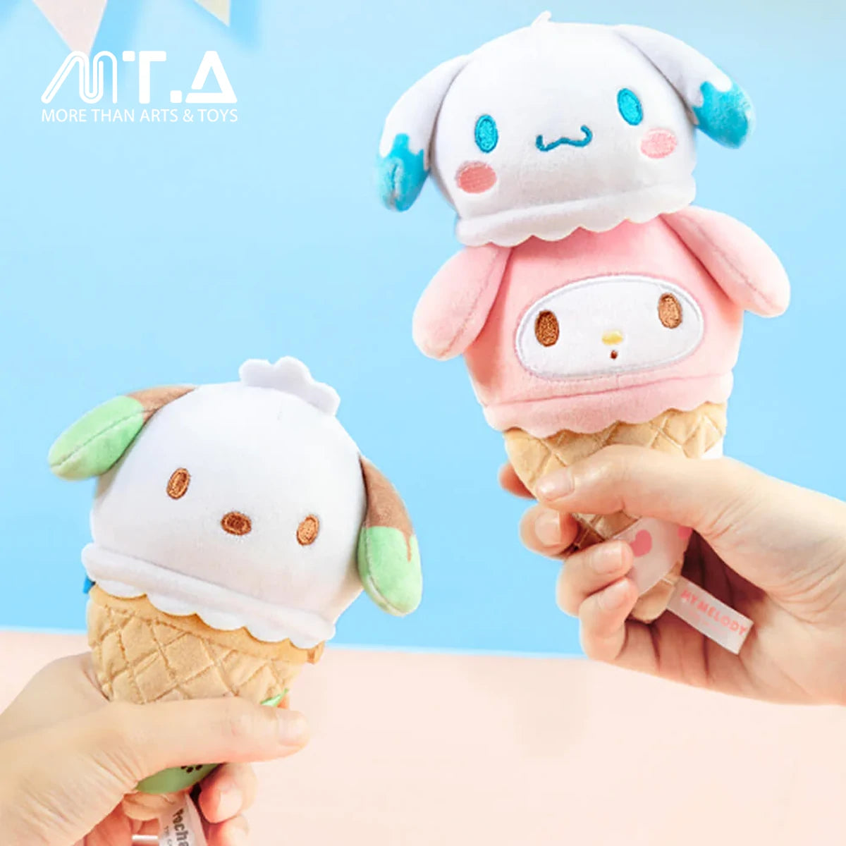 Sanrio Characters Ice Cream Cone Series Plush Relaxing Toy Blind Bag