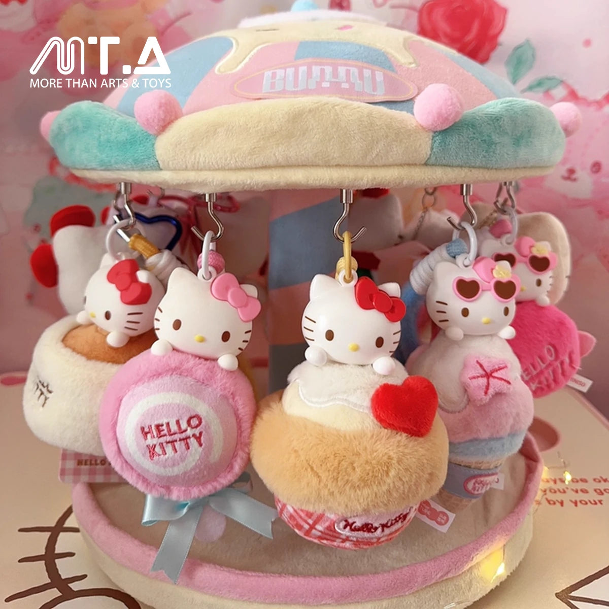 Sweet Swirl Plush Charm Display Stand | Rotating Magnetic Carousel Rack ...