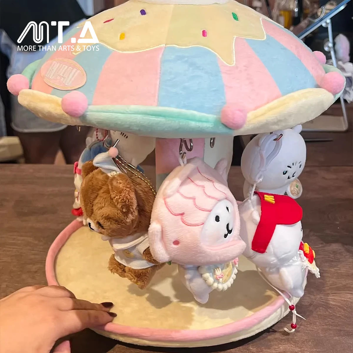 Sweet Swirl Plush Charm Display Stand | Rotating Magnetic Carousel Rack ...